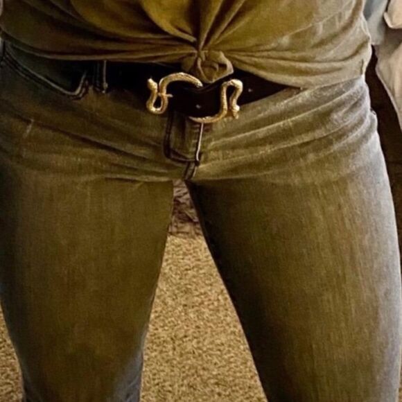 Leather Snake Buckle Belt  main image 4